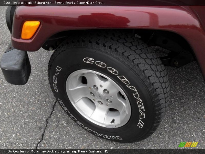 Sienna Pearl / Camel/Dark Green 2001 Jeep Wrangler Sahara 4x4