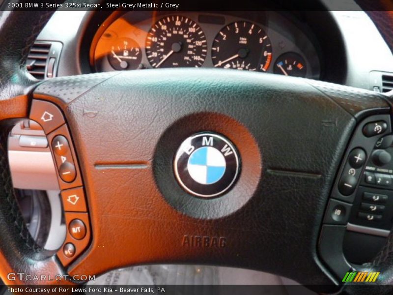 Steel Grey Metallic / Grey 2001 BMW 3 Series 325xi Sedan