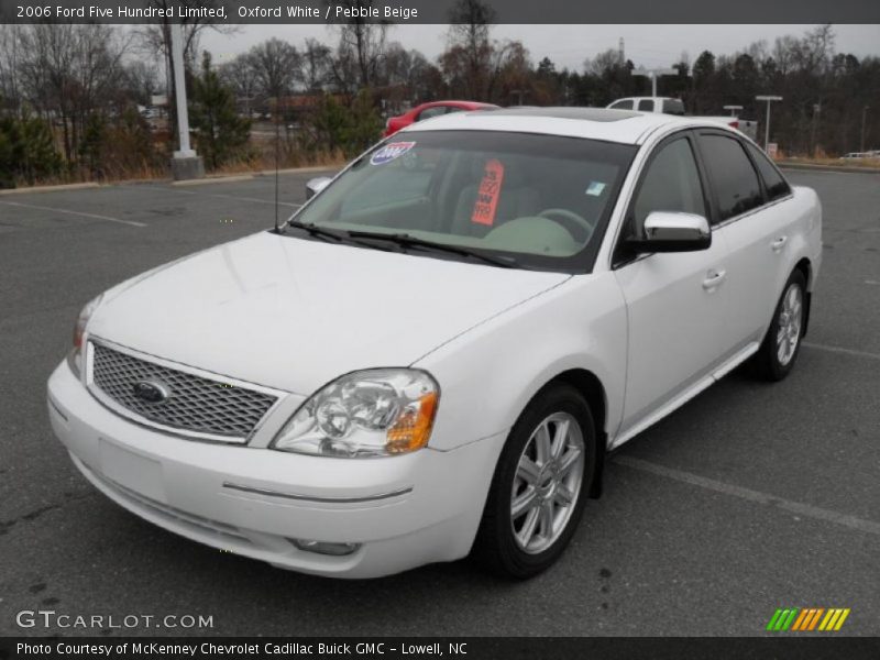 Oxford White / Pebble Beige 2006 Ford Five Hundred Limited