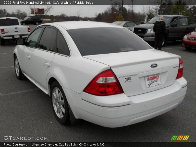 Oxford White / Pebble Beige 2006 Ford Five Hundred Limited