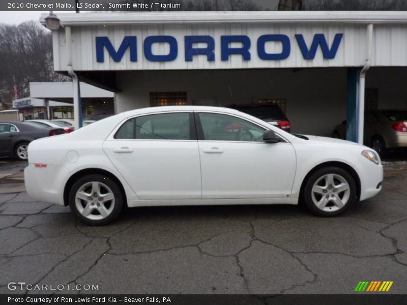 Summit White / Titanium 2010 Chevrolet Malibu LS Sedan