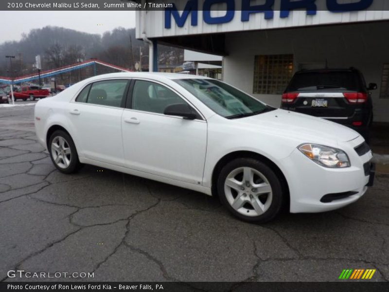 Summit White / Titanium 2010 Chevrolet Malibu LS Sedan
