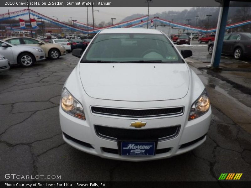 Summit White / Titanium 2010 Chevrolet Malibu LS Sedan