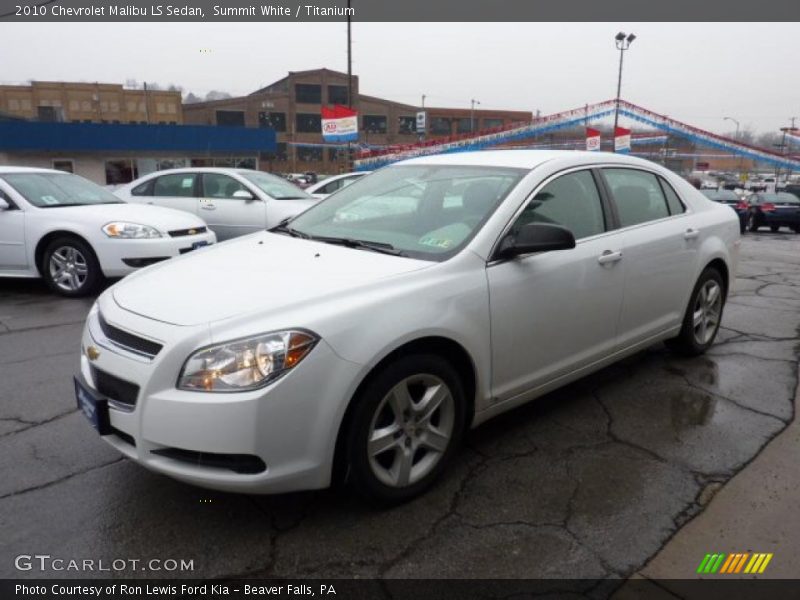 Summit White / Titanium 2010 Chevrolet Malibu LS Sedan