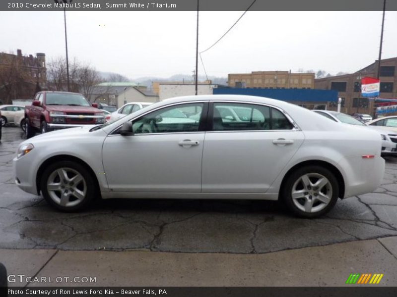 Summit White / Titanium 2010 Chevrolet Malibu LS Sedan