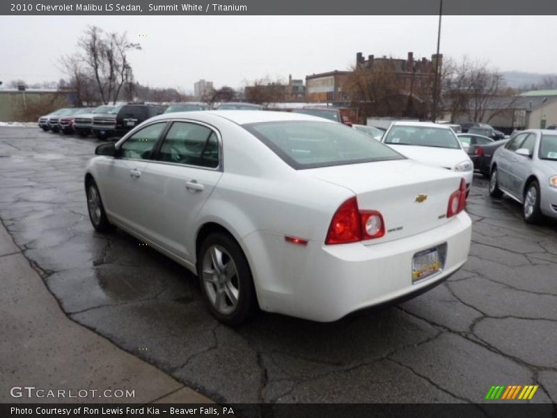 Summit White / Titanium 2010 Chevrolet Malibu LS Sedan