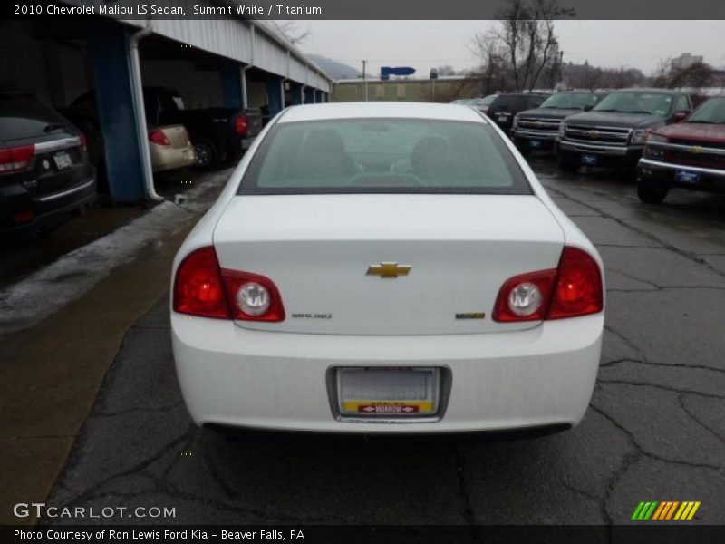 Summit White / Titanium 2010 Chevrolet Malibu LS Sedan