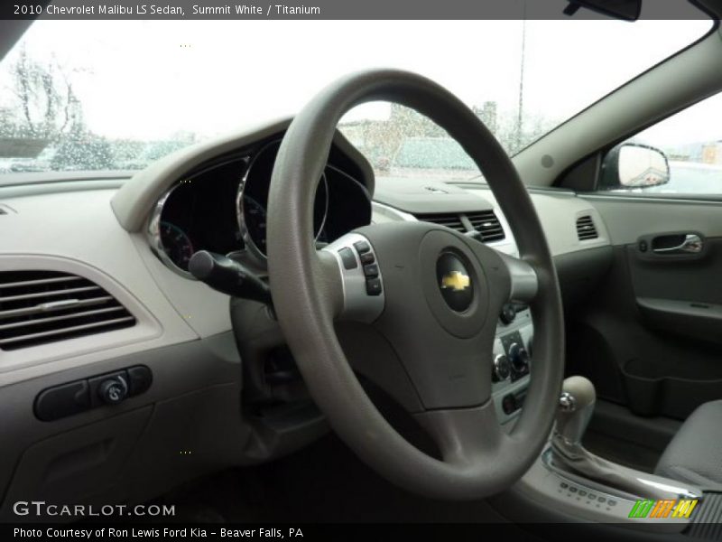 Summit White / Titanium 2010 Chevrolet Malibu LS Sedan