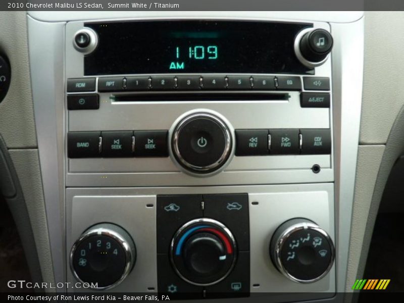 Summit White / Titanium 2010 Chevrolet Malibu LS Sedan