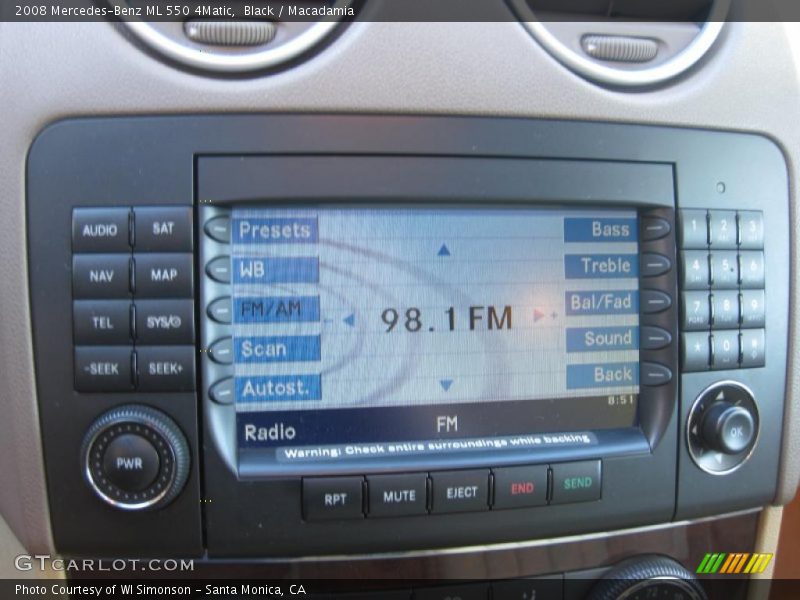 Black / Macadamia 2008 Mercedes-Benz ML 550 4Matic