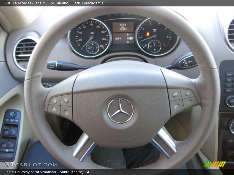 Black / Macadamia 2008 Mercedes-Benz ML 550 4Matic