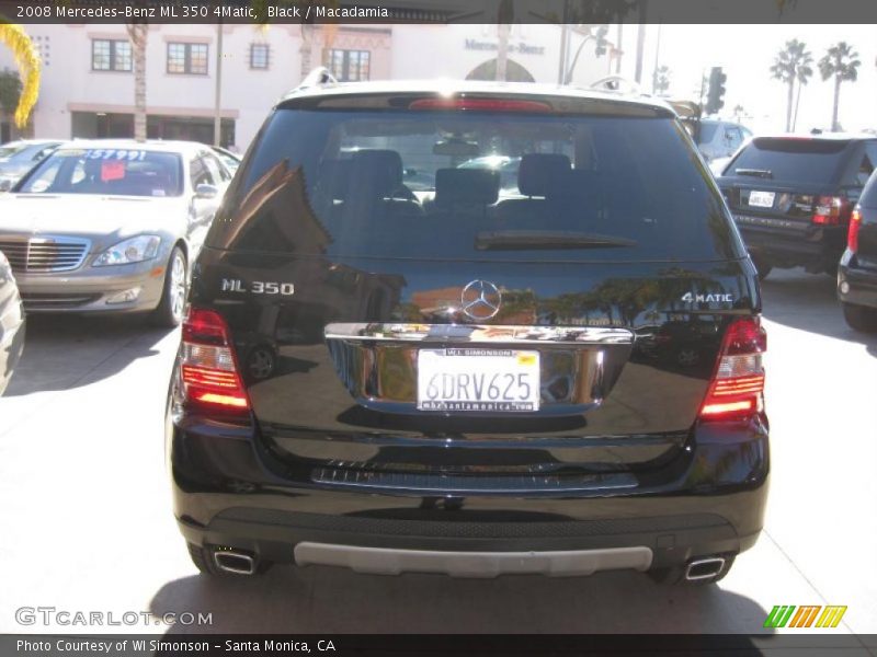 Black / Macadamia 2008 Mercedes-Benz ML 350 4Matic