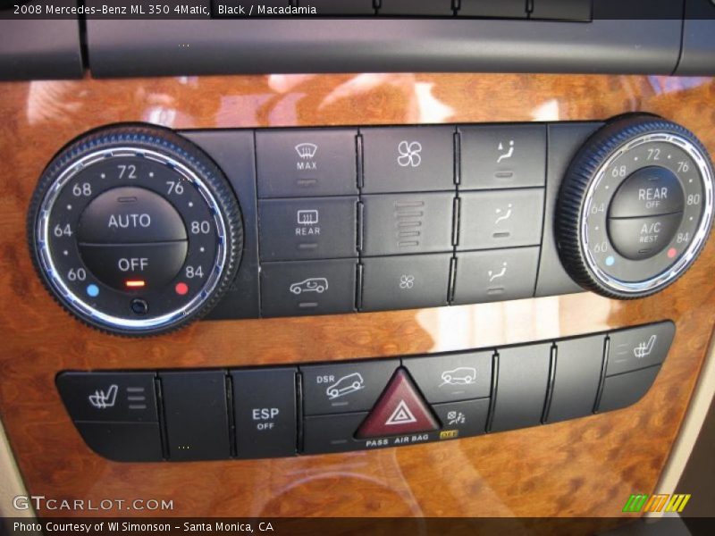 Black / Macadamia 2008 Mercedes-Benz ML 350 4Matic
