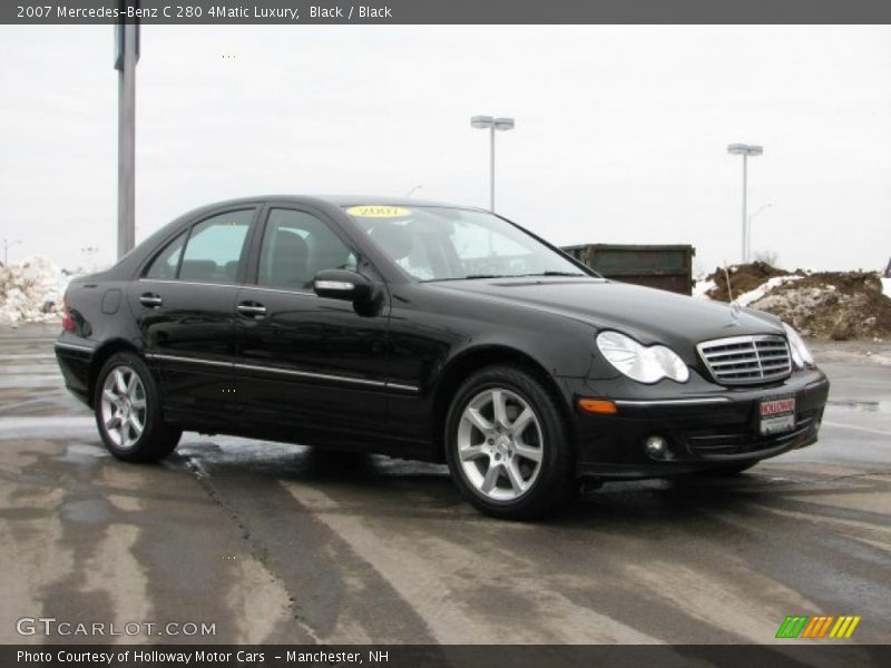 Black / Black 2007 Mercedes-Benz C 280 4Matic Luxury
