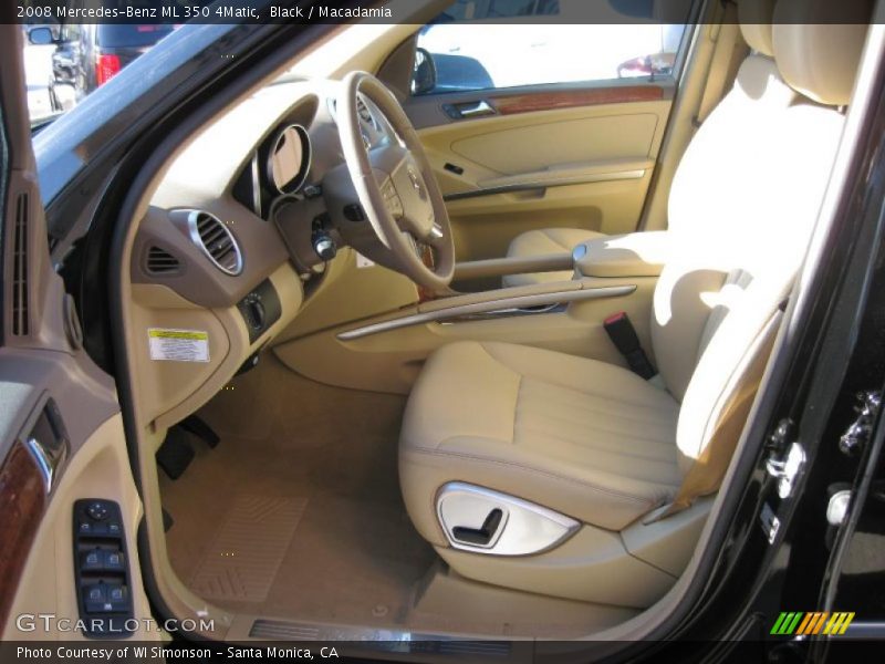 Black / Macadamia 2008 Mercedes-Benz ML 350 4Matic