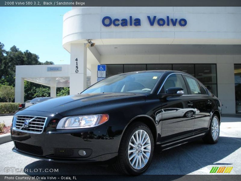 Black / Sandstone Beige 2008 Volvo S80 3.2