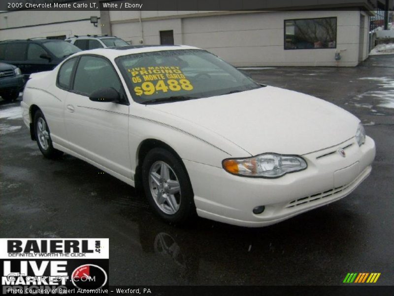 White / Ebony 2005 Chevrolet Monte Carlo LT