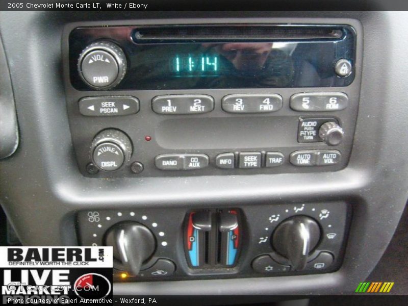 White / Ebony 2005 Chevrolet Monte Carlo LT