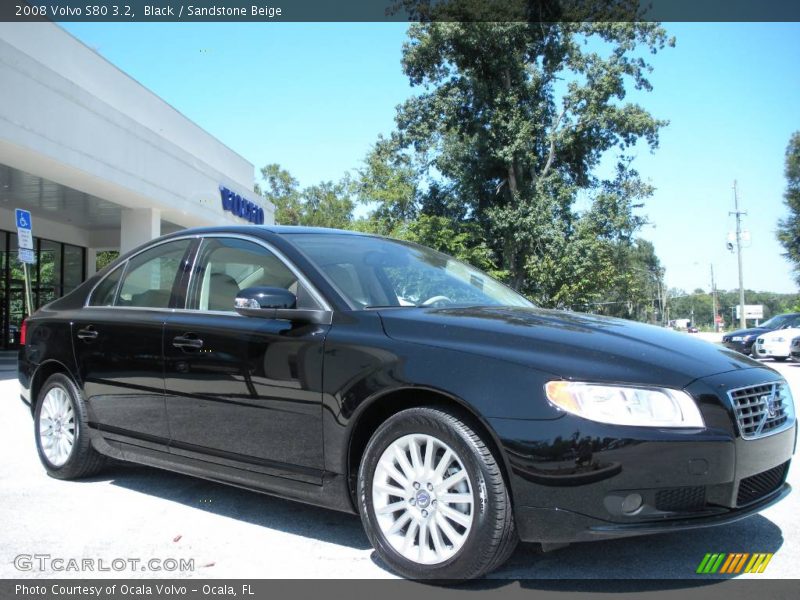 Black / Sandstone Beige 2008 Volvo S80 3.2