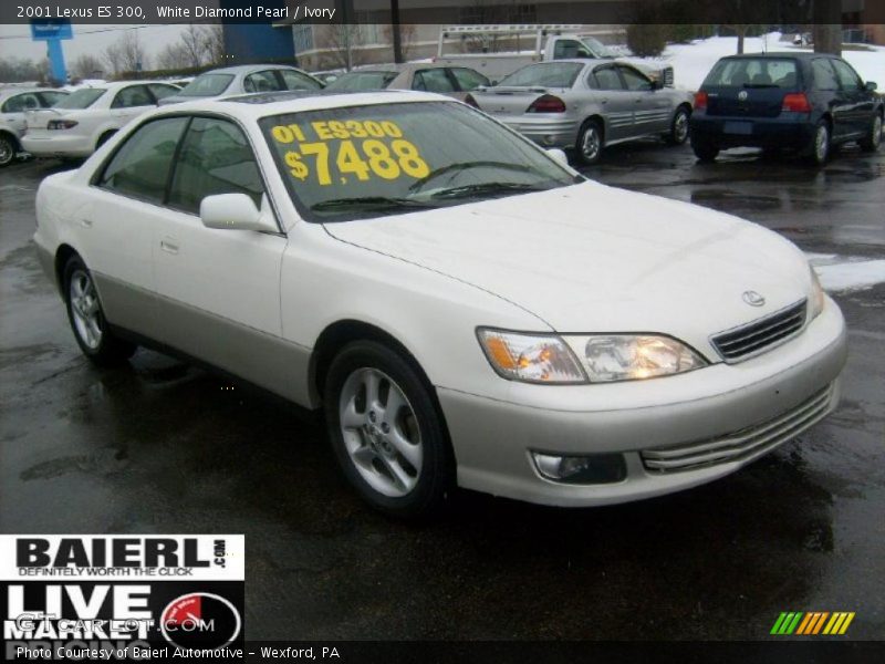 White Diamond Pearl / Ivory 2001 Lexus ES 300