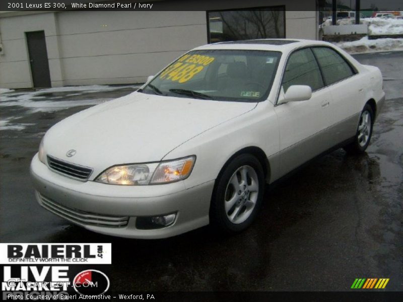 White Diamond Pearl / Ivory 2001 Lexus ES 300