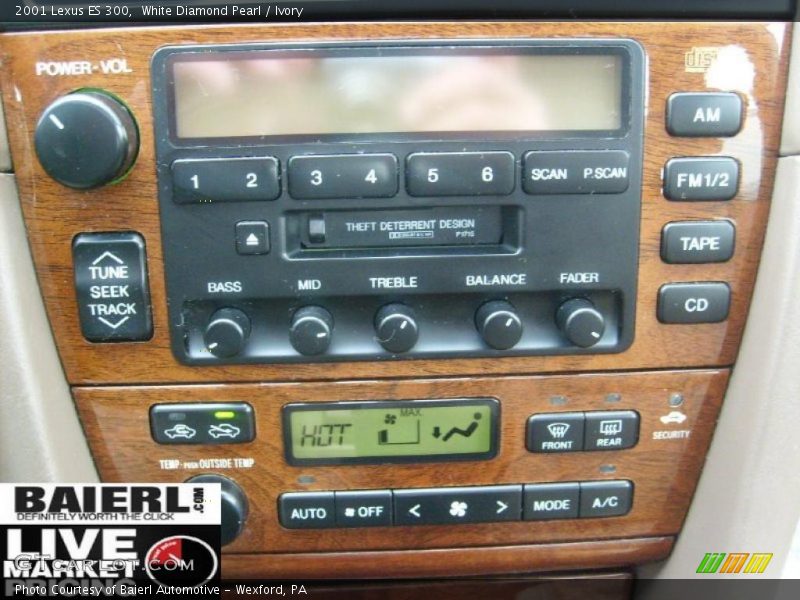 White Diamond Pearl / Ivory 2001 Lexus ES 300