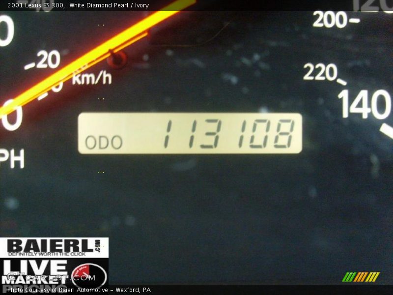 White Diamond Pearl / Ivory 2001 Lexus ES 300