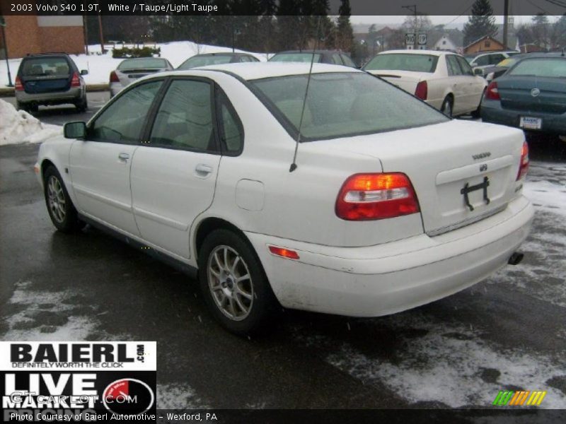 White / Taupe/Light Taupe 2003 Volvo S40 1.9T