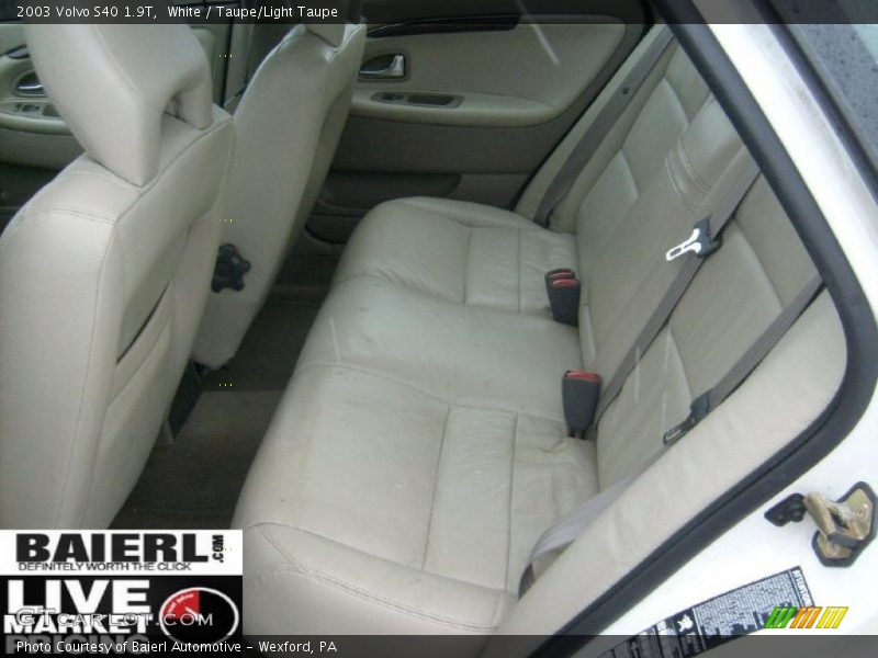 White / Taupe/Light Taupe 2003 Volvo S40 1.9T