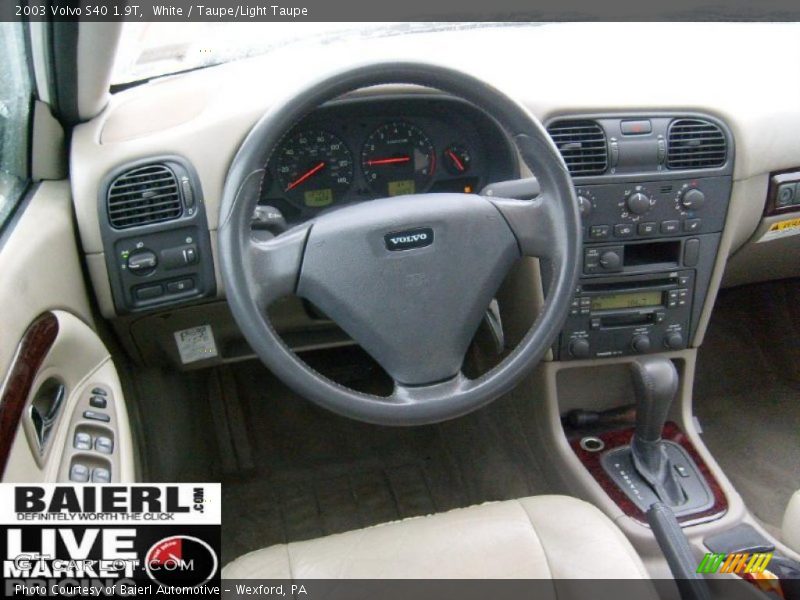 White / Taupe/Light Taupe 2003 Volvo S40 1.9T