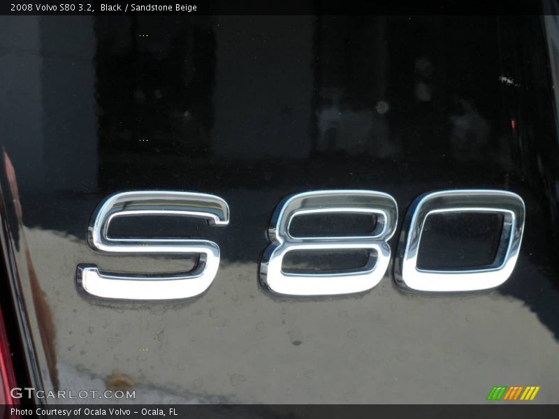 Black / Sandstone Beige 2008 Volvo S80 3.2