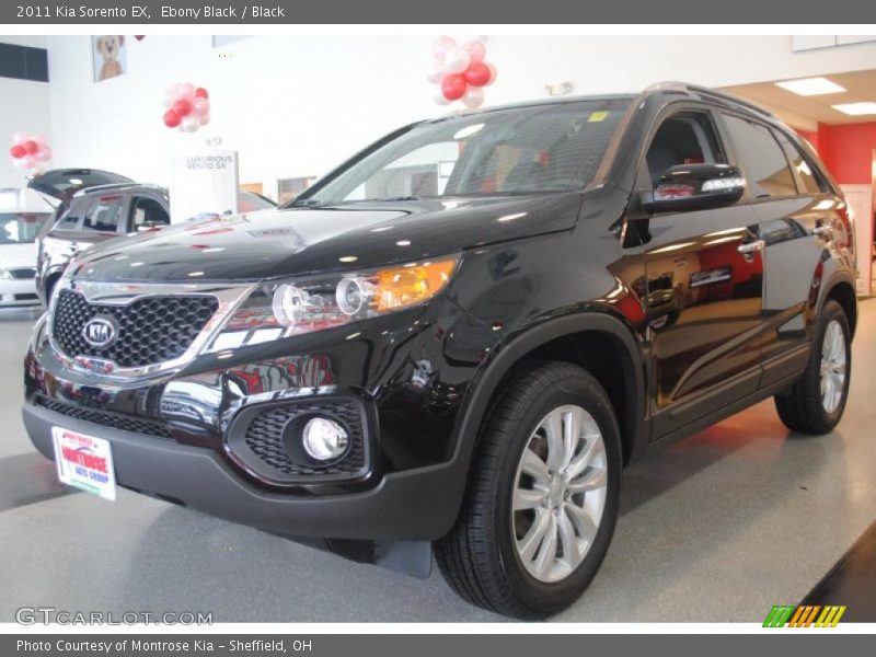 Ebony Black / Black 2011 Kia Sorento EX