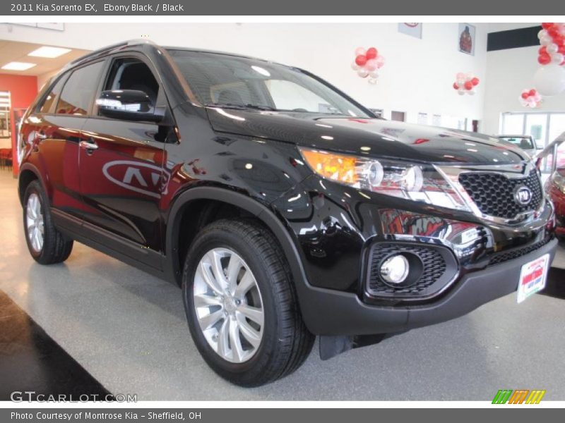Ebony Black / Black 2011 Kia Sorento EX
