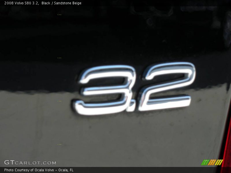 Black / Sandstone Beige 2008 Volvo S80 3.2