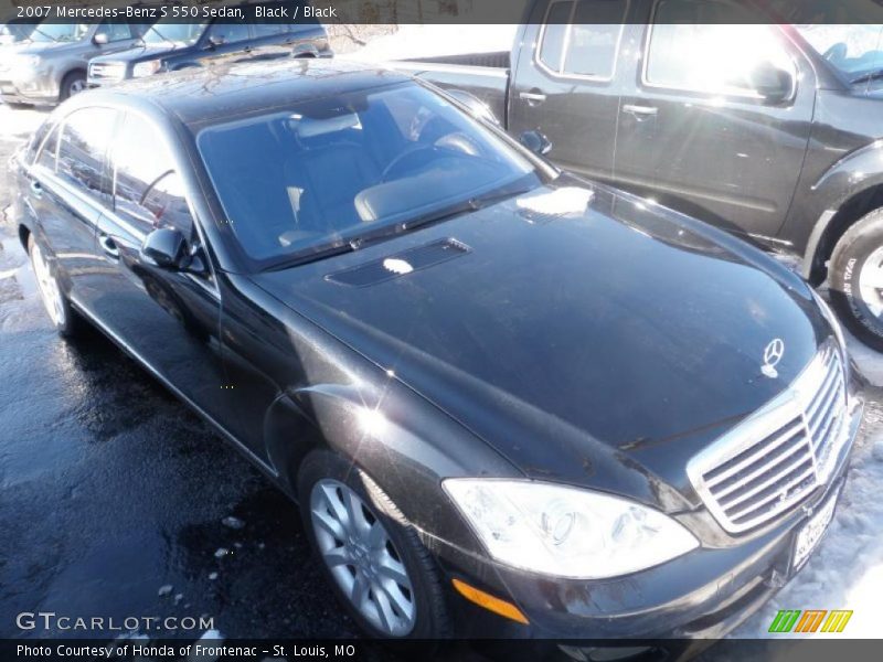 Black / Black 2007 Mercedes-Benz S 550 Sedan