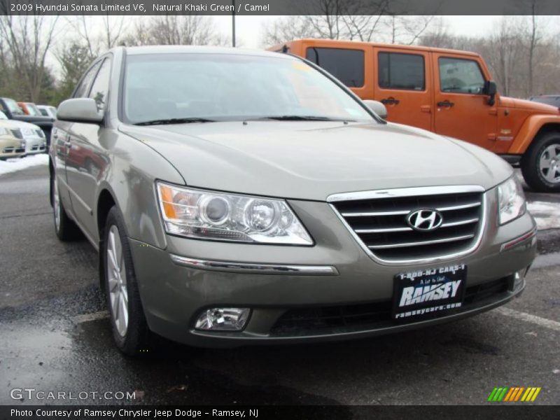 Natural Khaki Green / Camel 2009 Hyundai Sonata Limited V6