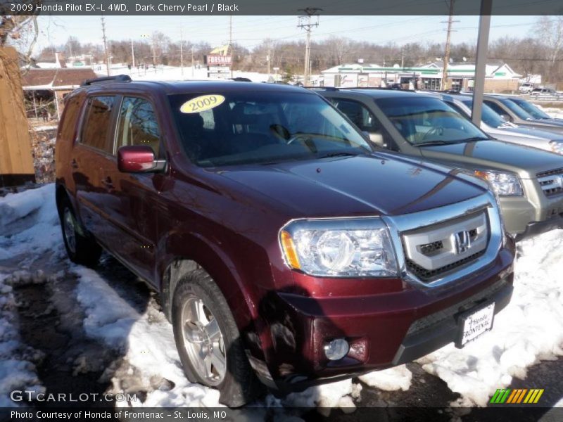 Dark Cherry Pearl / Black 2009 Honda Pilot EX-L 4WD