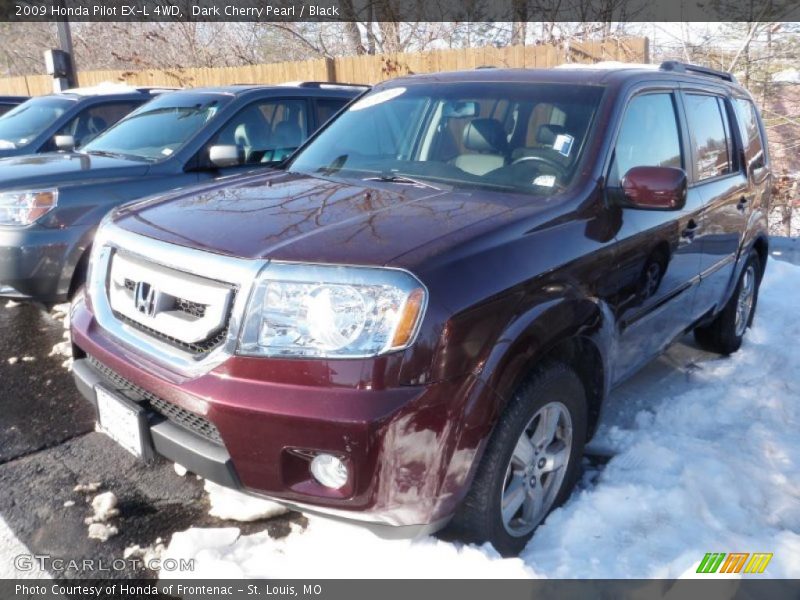Dark Cherry Pearl / Black 2009 Honda Pilot EX-L 4WD