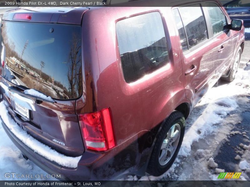 Dark Cherry Pearl / Black 2009 Honda Pilot EX-L 4WD