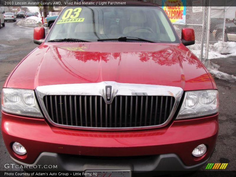 Vivid Red Metallic / Light Parchment 2003 Lincoln Aviator Luxury AWD