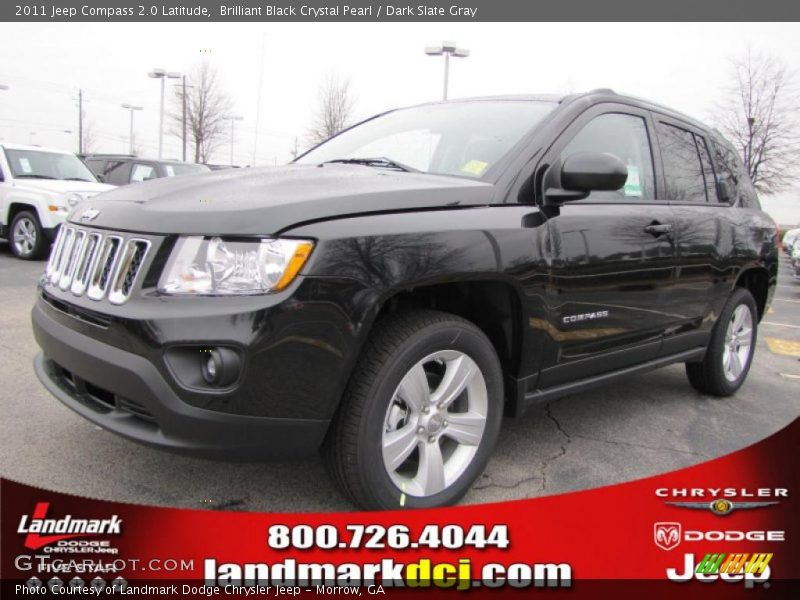 Brilliant Black Crystal Pearl / Dark Slate Gray 2011 Jeep Compass 2.0 Latitude
