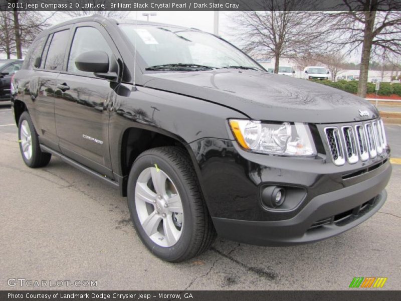 Brilliant Black Crystal Pearl / Dark Slate Gray 2011 Jeep Compass 2.0 Latitude