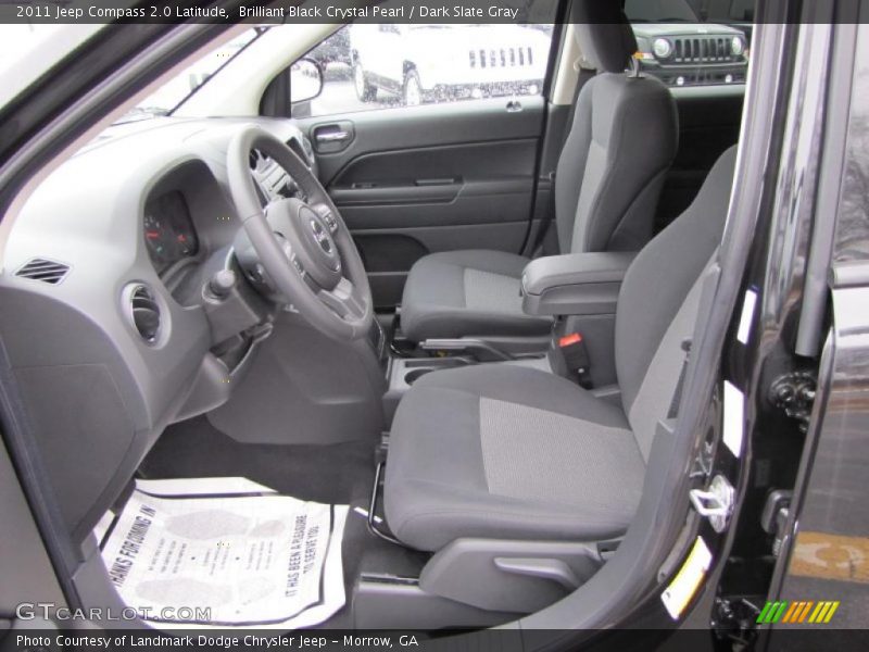 Brilliant Black Crystal Pearl / Dark Slate Gray 2011 Jeep Compass 2.0 Latitude