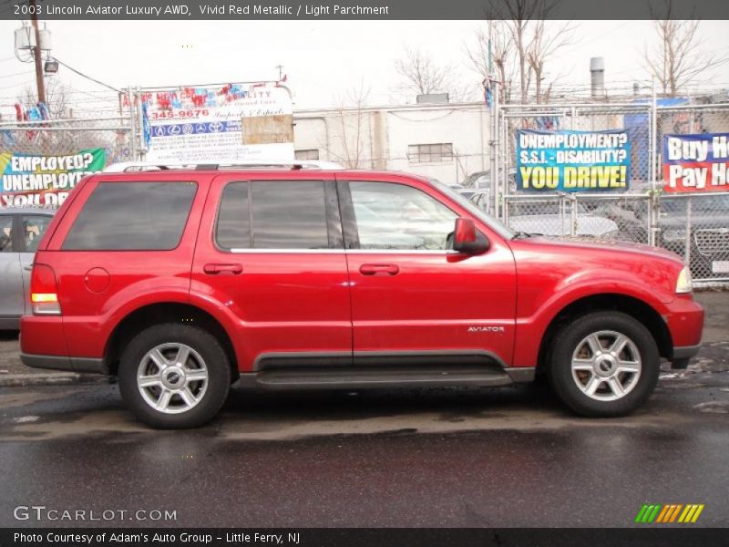 Vivid Red Metallic / Light Parchment 2003 Lincoln Aviator Luxury AWD