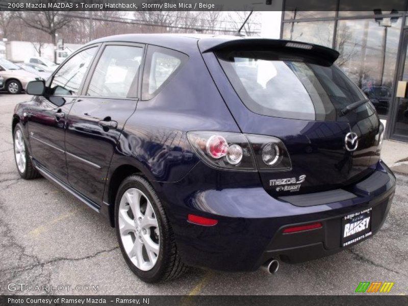 Stormy Blue Mica / Beige 2008 Mazda MAZDA3 s Touring Hatchback