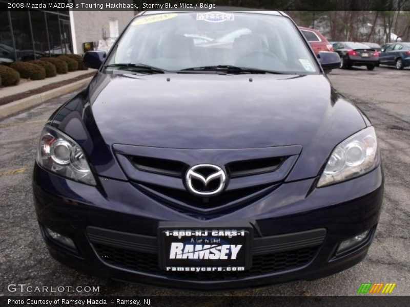 Stormy Blue Mica / Beige 2008 Mazda MAZDA3 s Touring Hatchback