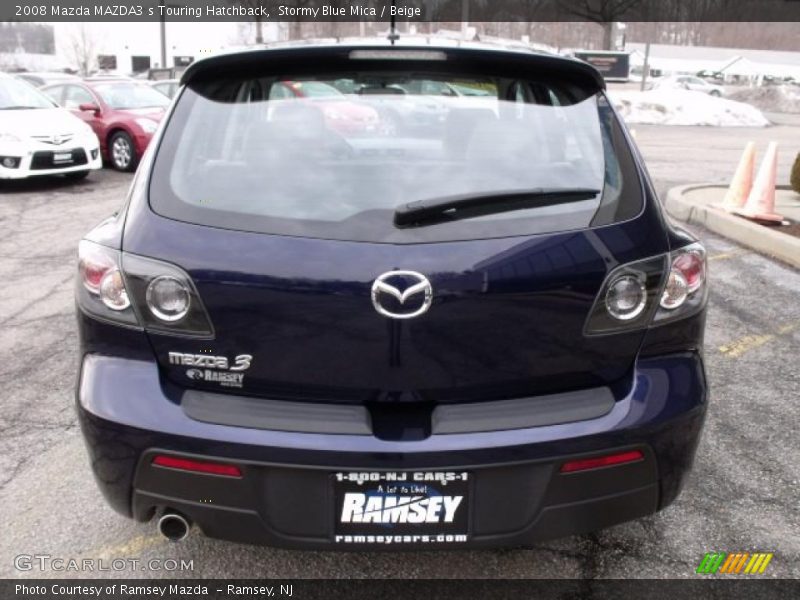 Stormy Blue Mica / Beige 2008 Mazda MAZDA3 s Touring Hatchback