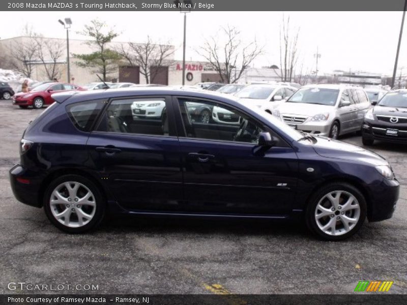 Stormy Blue Mica / Beige 2008 Mazda MAZDA3 s Touring Hatchback