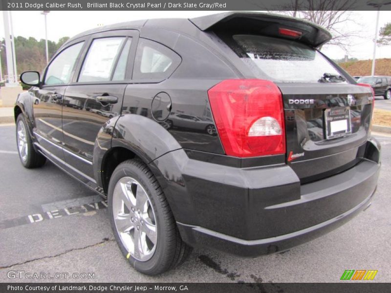 Brilliant Black Crystal Pearl / Dark Slate Gray/Red 2011 Dodge Caliber Rush