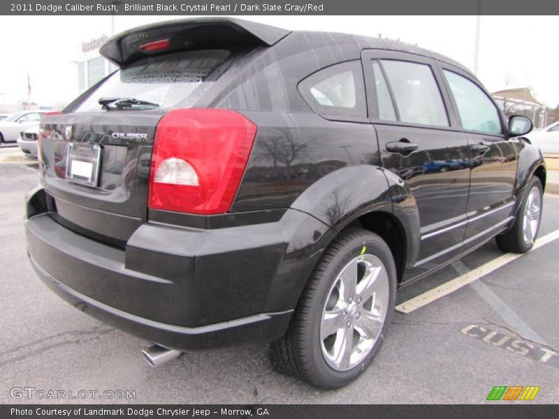 Brilliant Black Crystal Pearl / Dark Slate Gray/Red 2011 Dodge Caliber Rush